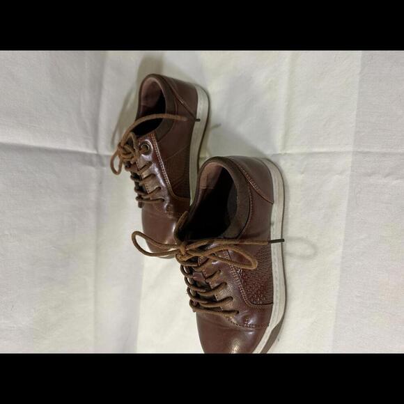Kids' Brown Leather Sneaker Oxfords - Size 11 - Picture 4 of 8